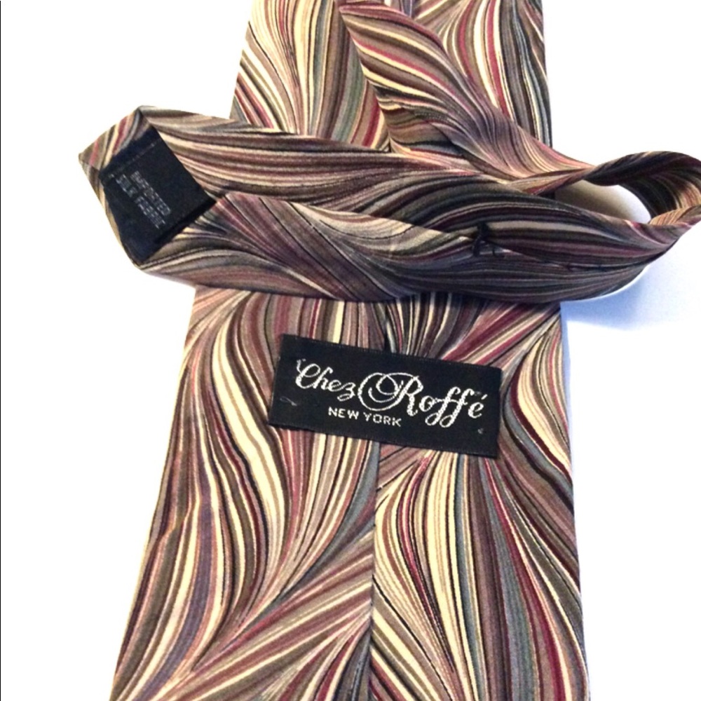 Chez Roffe men’s silk necktie - Picture 4 of 5